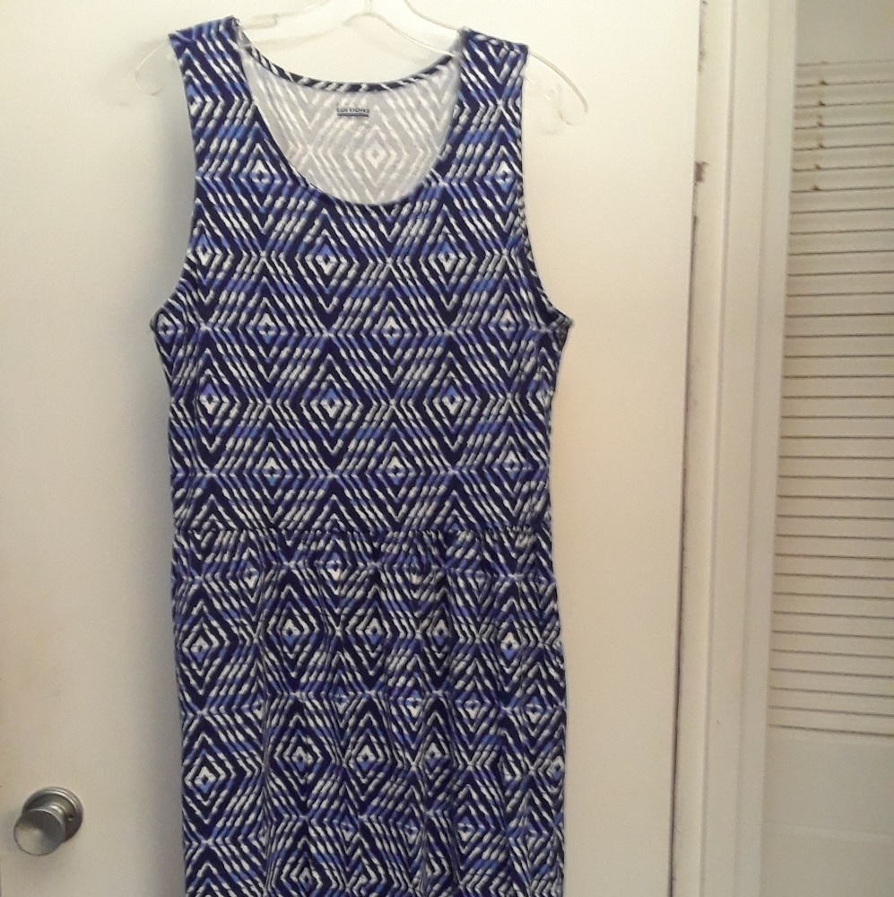 Size M Sleeveless Patterned Cotton Dress NWOT